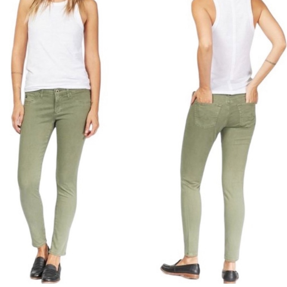 AG Adriano Goldschmied The Legging Super Skinny Ankle in Sage - 28R - EUC